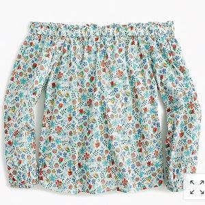 J. Crew off-the-shoulder top in Liberty Edenham